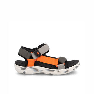 Sandalia Ni&ntilde;o Bubblegummers Hurley Gris- Naranjo